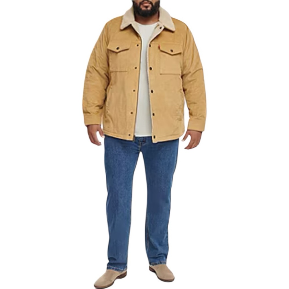 Levi's Corduroy Mens Wind Resistant Big and Tall Midweight Trucker Jacket 3X NWT - Picture 5 of 7